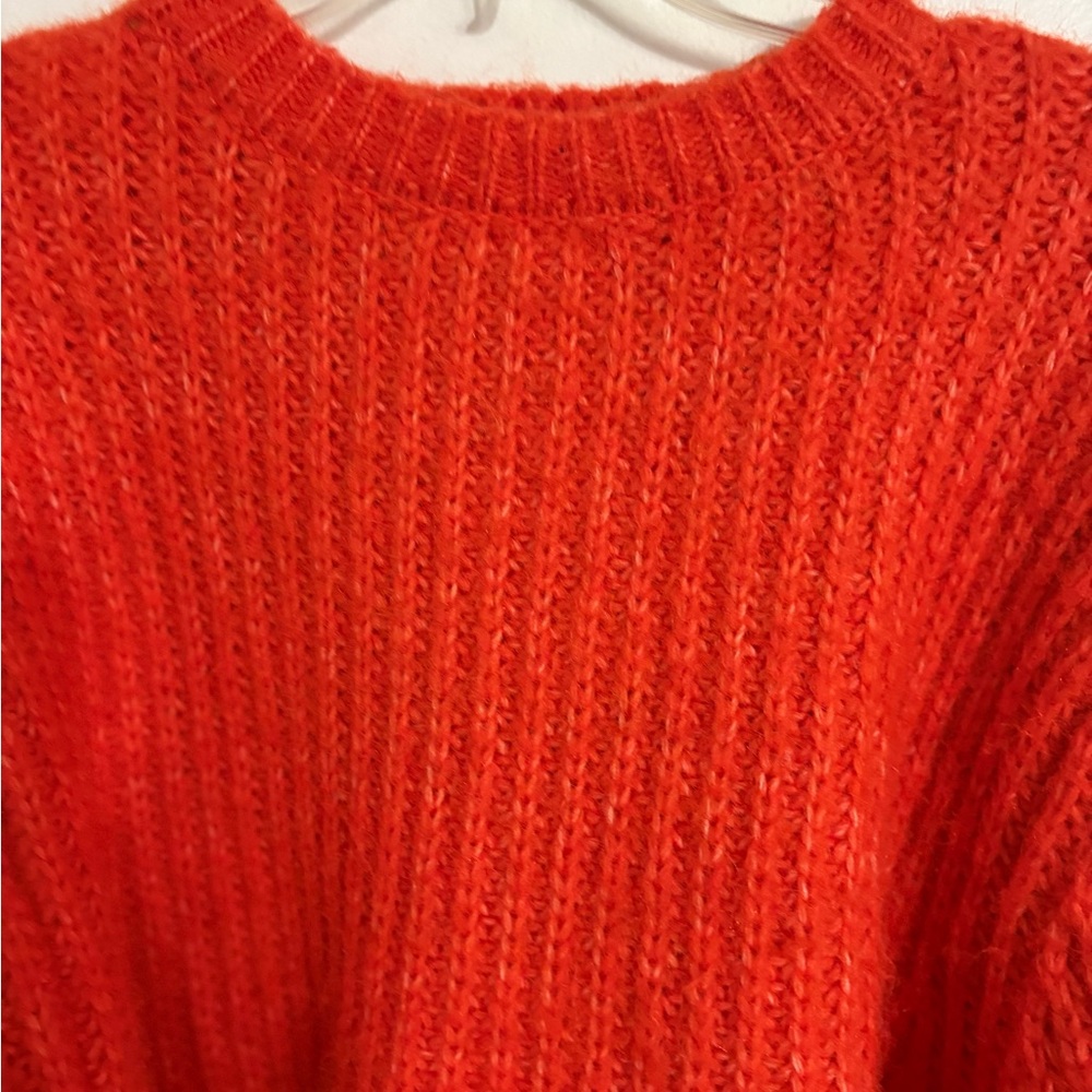 Topshop knit volume sleeve fluffy sweater Size SMALL NWOT - Picture 4 of 8